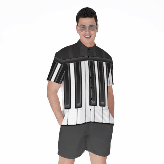 Piano Keyboard Print Men's Rompers