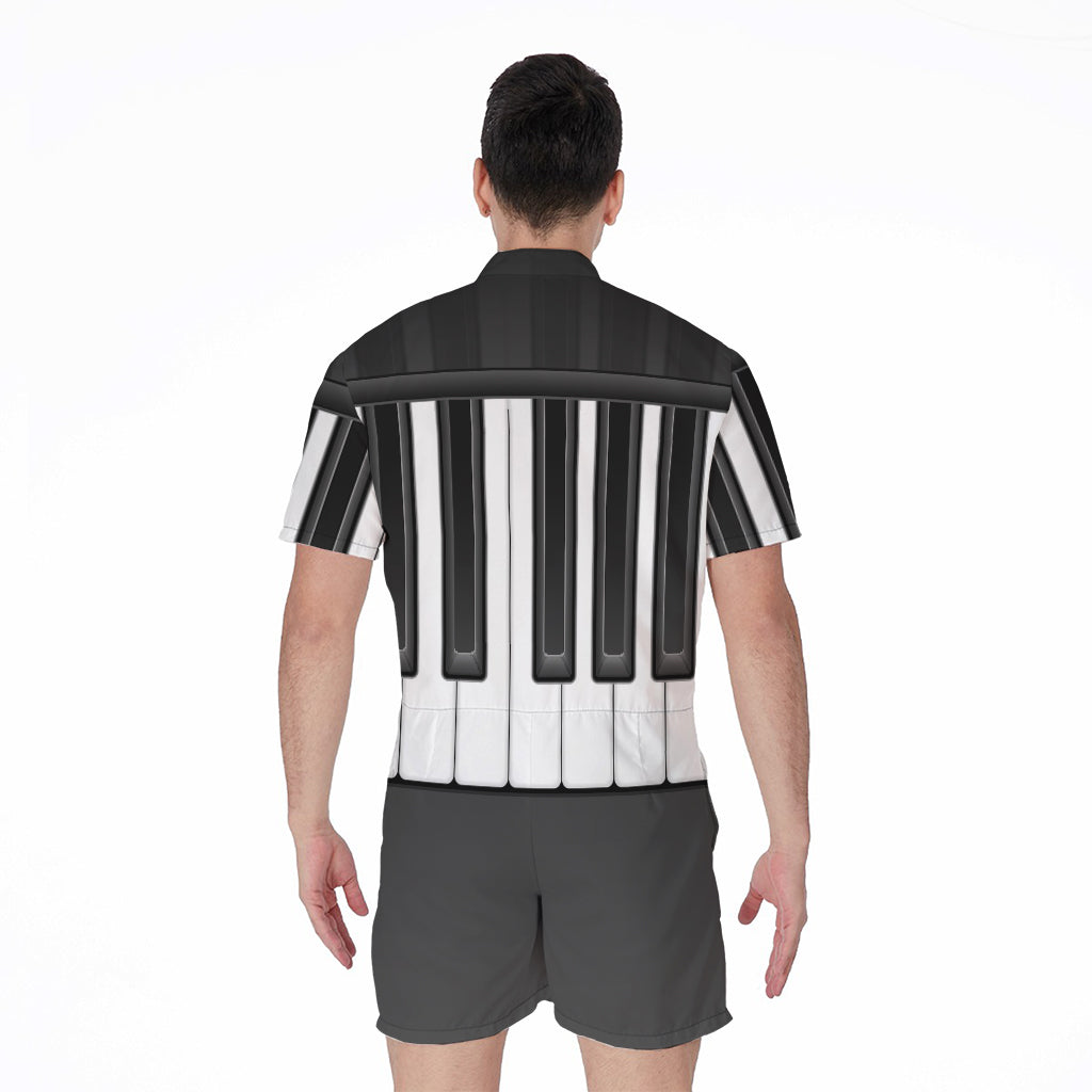 Piano Keyboard Print Men's Rompers