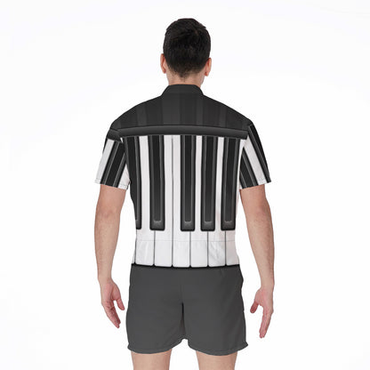 Piano Keyboard Print Men's Rompers