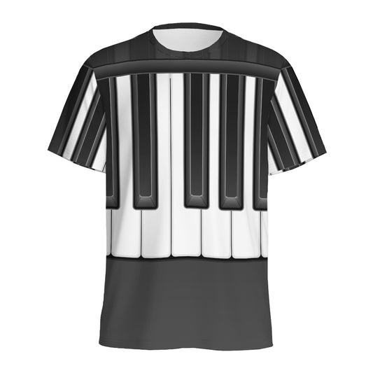 Piano Keyboard Print Men's Sports T-Shirt