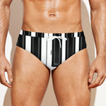 Piano Keyboard Print Men's Swim Briefs
