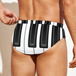 Piano Keyboard Print Men's Swim Briefs
