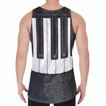 Piano Keyboard Print Men's Velvet Tank Top