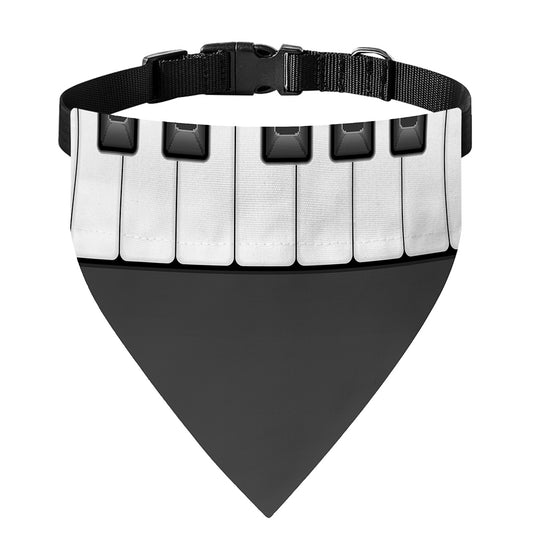 Piano Keyboard Print Over The Collar Dog Bandana