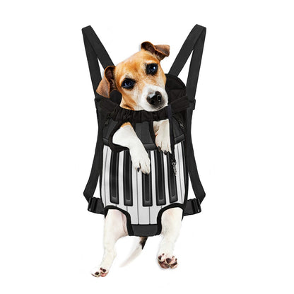 Piano Keyboard Print Pet Carrier Backpack