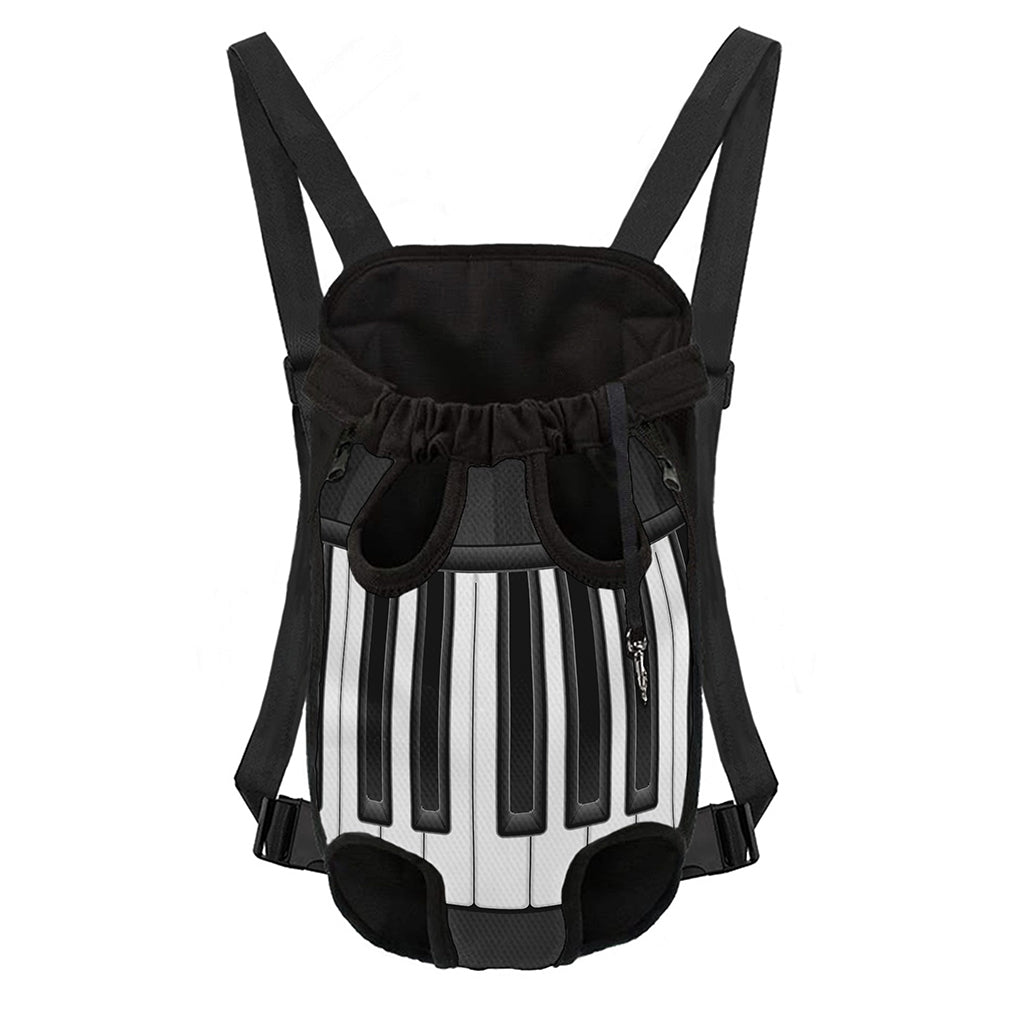 Piano Keyboard Print Pet Carrier Backpack