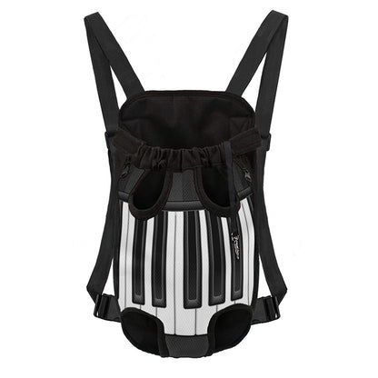 Piano Keyboard Print Pet Carrier Backpack