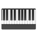 Piano Keyboard Print Polyester Doormat