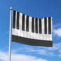 Piano Keyboard Print Polyester Flag