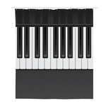 Piano Keyboard Print Polyester Shower Curtain