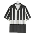 Piano Keyboard Print Rayon Hawaiian Shirt