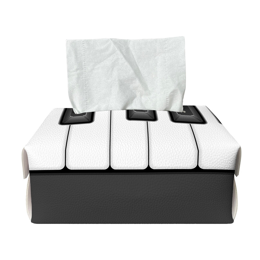 Piano Keyboard Print Rectangle Tissue Box Cover