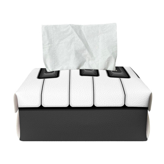 Piano Keyboard Print Rectangle Tissue Box Cover