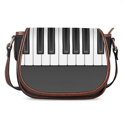 Piano Keyboard Print Saddle Bag