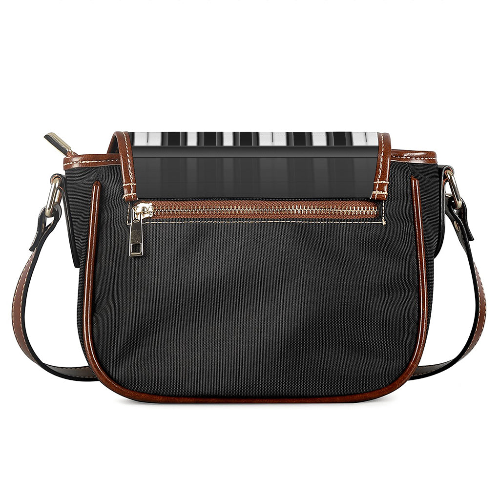Piano Keyboard Print Saddle Bag