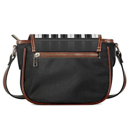 Piano Keyboard Print Saddle Bag