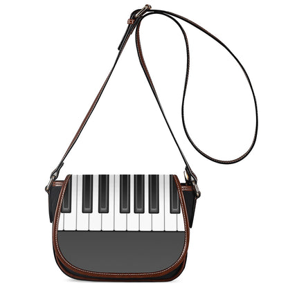 Piano Keyboard Print Saddle Bag