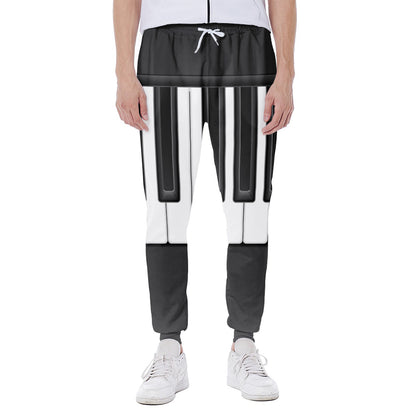 Piano Keyboard Print Scuba Joggers