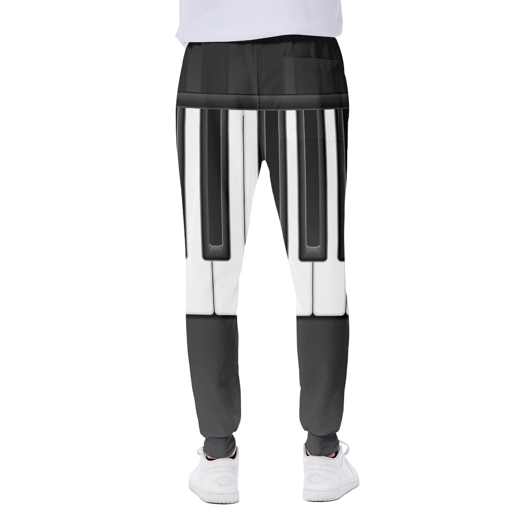 Piano Keyboard Print Scuba Joggers
