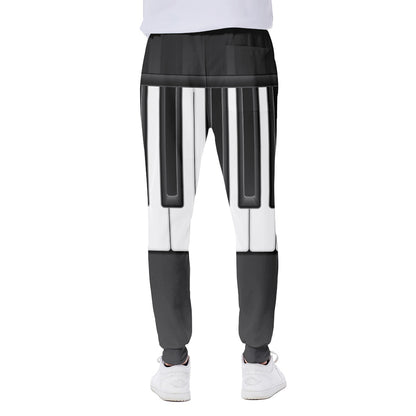 Piano Keyboard Print Scuba Joggers