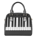 Piano Keyboard Print Shoulder Handbag