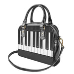 Piano Keyboard Print Shoulder Handbag