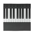 Piano Keyboard Print Silk Bandana