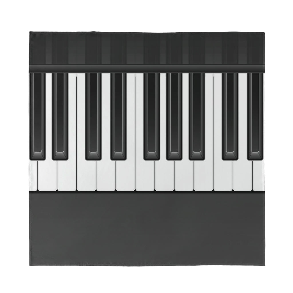 Piano Keyboard Print Silk Bandana