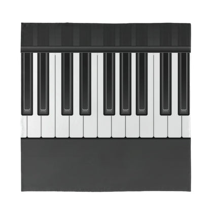 Piano Keyboard Print Silk Bandana