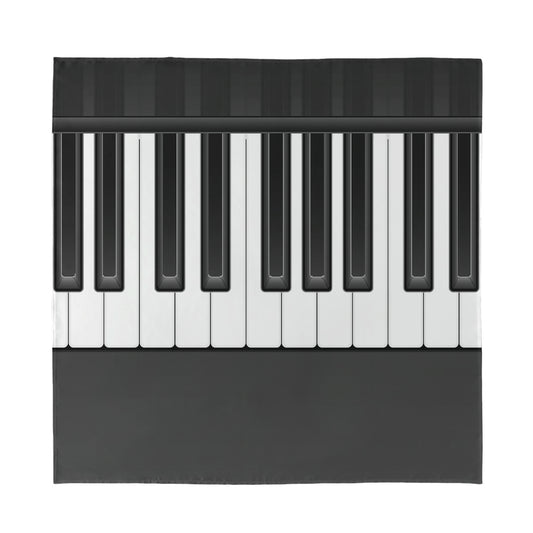 Piano Keyboard Print Silk Bandana