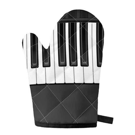 Piano Keyboard Print Single Oven Mitt