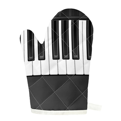 Piano Keyboard Print Single Oven Mitt