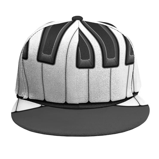Piano Keyboard Print Snapback Cap
