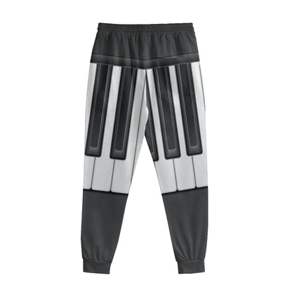 Piano Keyboard Print Sweatpants