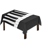 Piano Keyboard Print Tablecloth