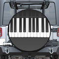 Piano Keyboard Print Tire Cover