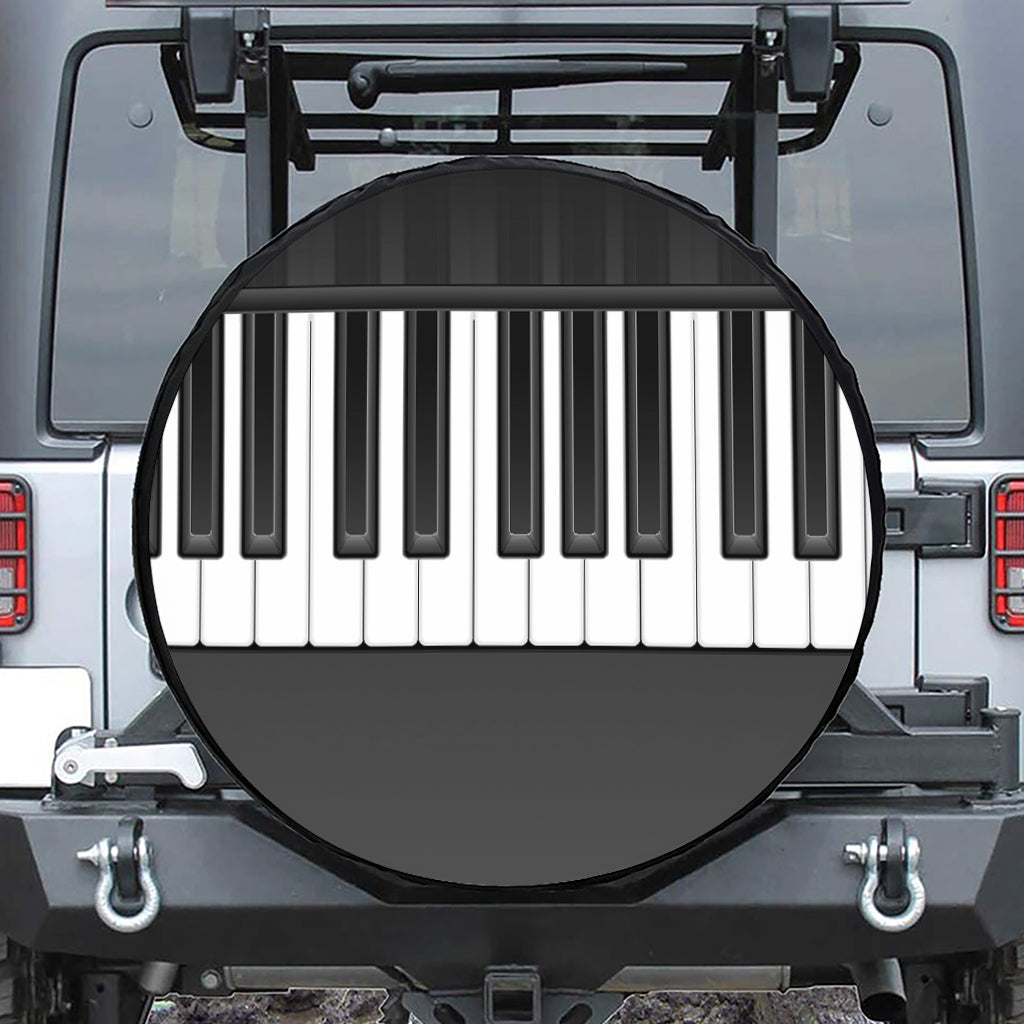 Piano Keyboard Print Tire Cover