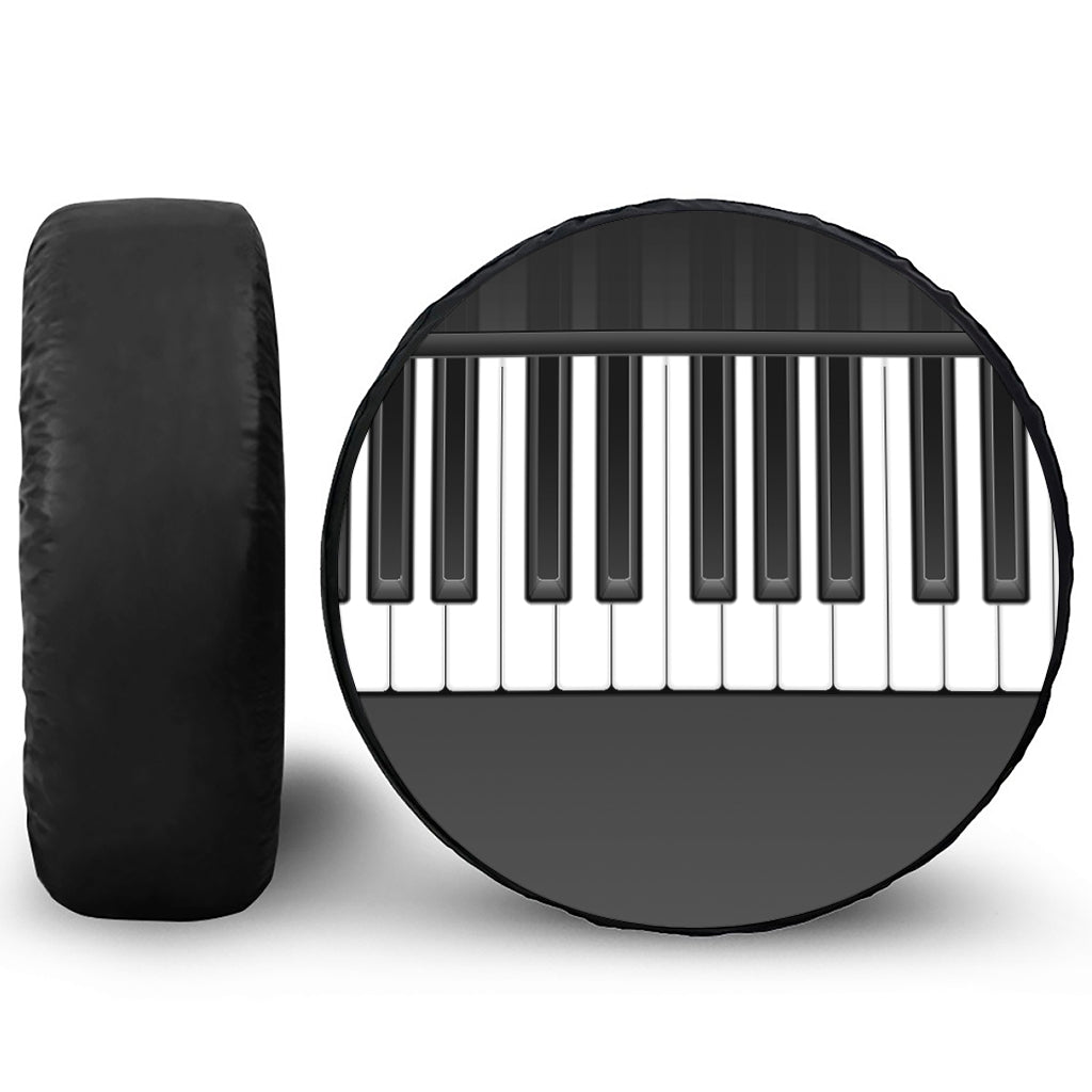Piano Keyboard Print Tire Cover