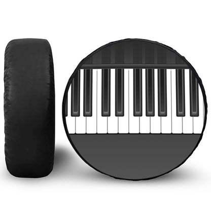 Piano Keyboard Print Tire Cover
