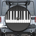 Piano Keyboard Print Tire Cover With Camera Hole