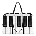 Piano Keyboard Print Utility Tote Bag