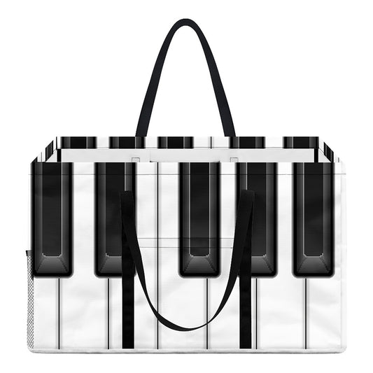 Piano Keyboard Print Utility Tote Bag
