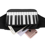 Piano Keyboard Print Waist Bag