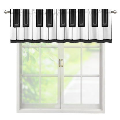 Piano Keyboard Print Window Valance