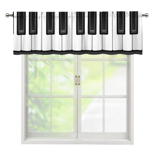 Piano Keyboard Print Window Valance