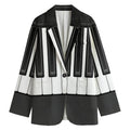 Piano Keyboard Print Women's Blazer