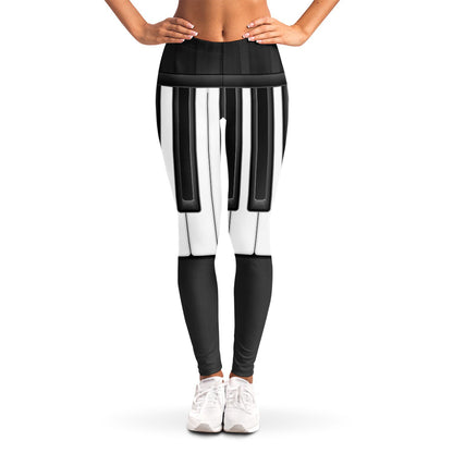 Piano Keyboard Print Women's Leggings