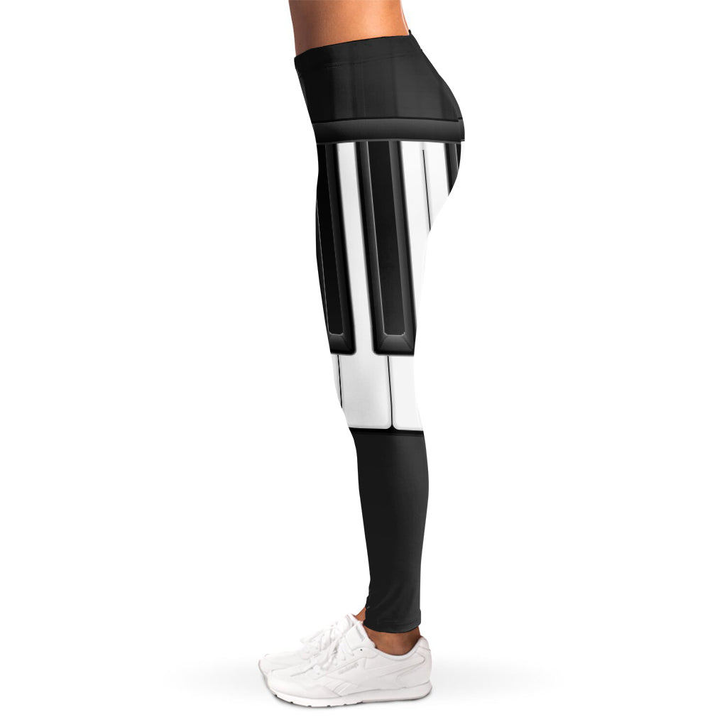 Piano Keyboard Print Women's Leggings