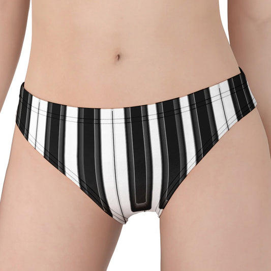 Piano Keyboard Print Women's Panties