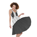 Piano Keyboard Print Women's Sleeveless Dress